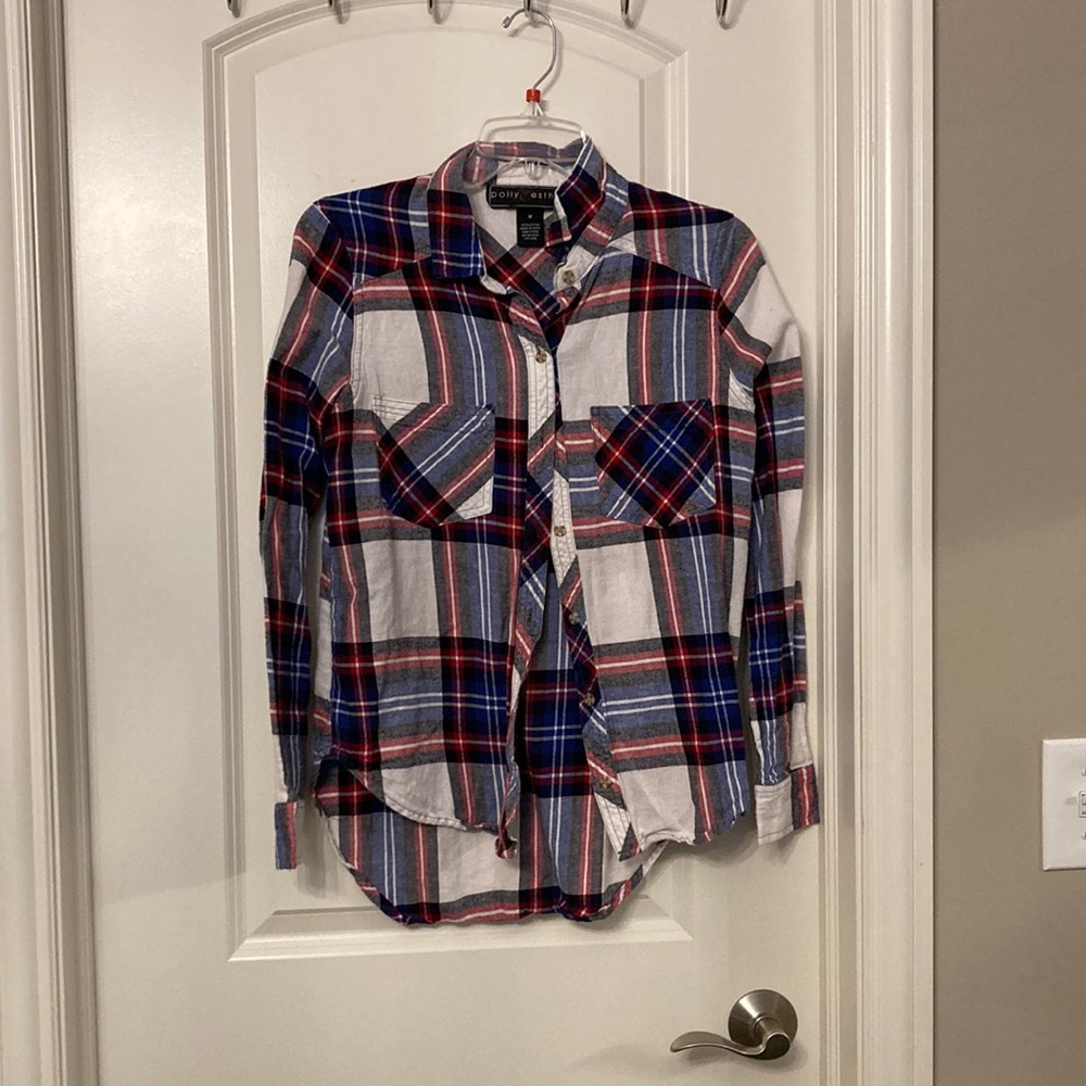Red, White, & Blue Plaid Shirt